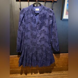Milly Navy Eyelet Dress